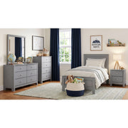 Sami Youth Twin Panel 3PC Bedroom Set in Grey