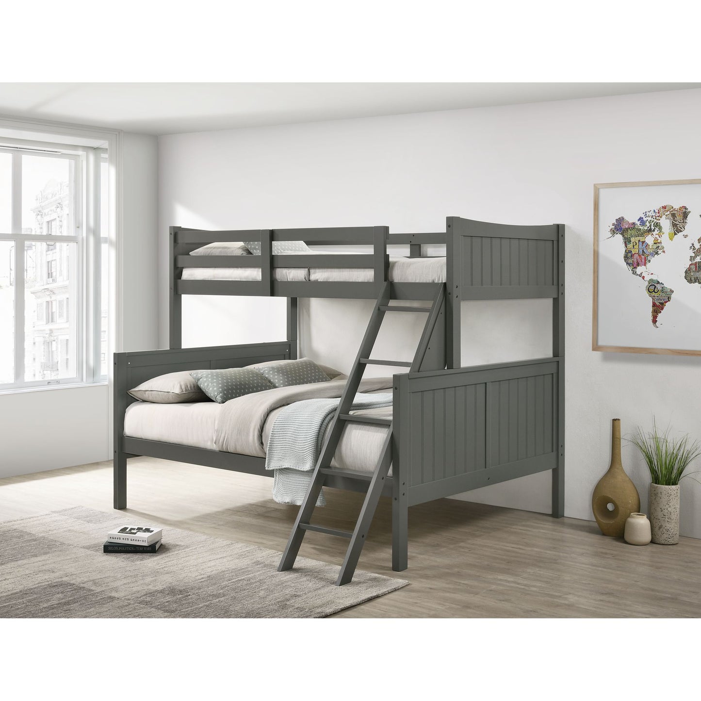 Sami Twin Over Full Bunk Bed Grey
