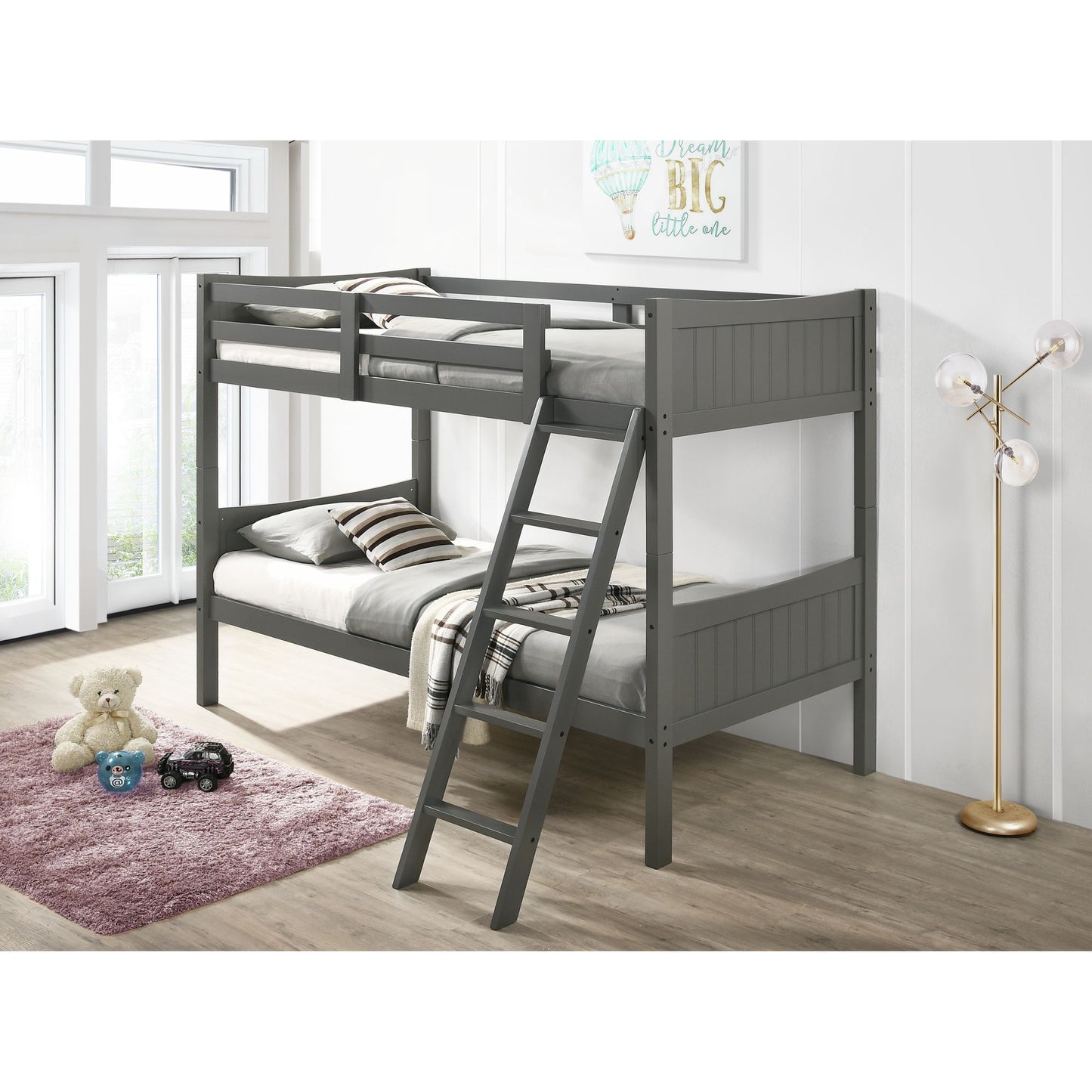 Sami Twin Over Twin Bunk Grey