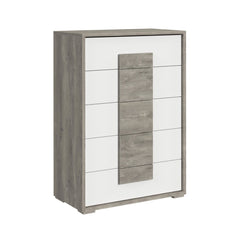 San Matteo King 5PC Bedroom Set with LED in Dual Tone