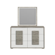 San Matteo Dresser and Mirror Set in Dual Tone