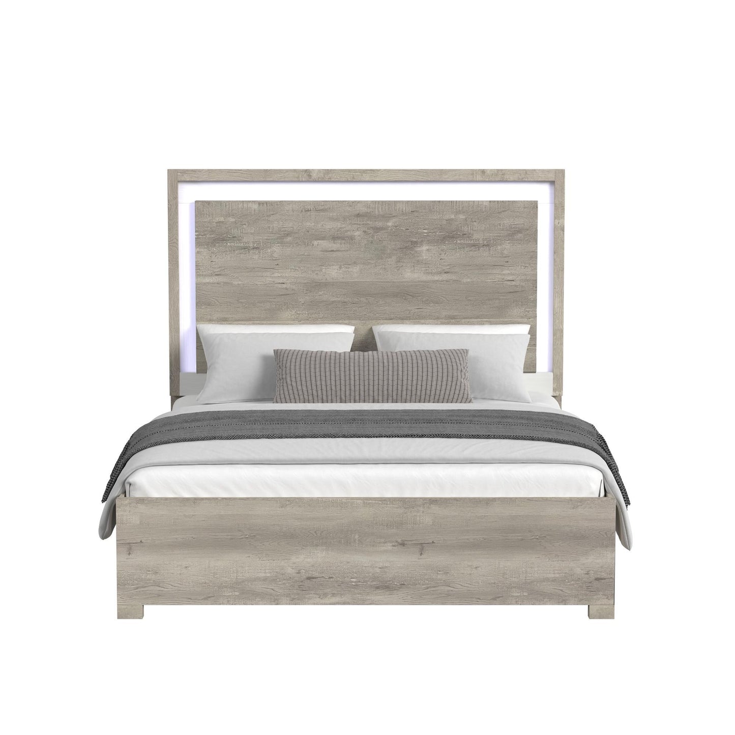 San Matteo King Bed with LED in Dual Tone