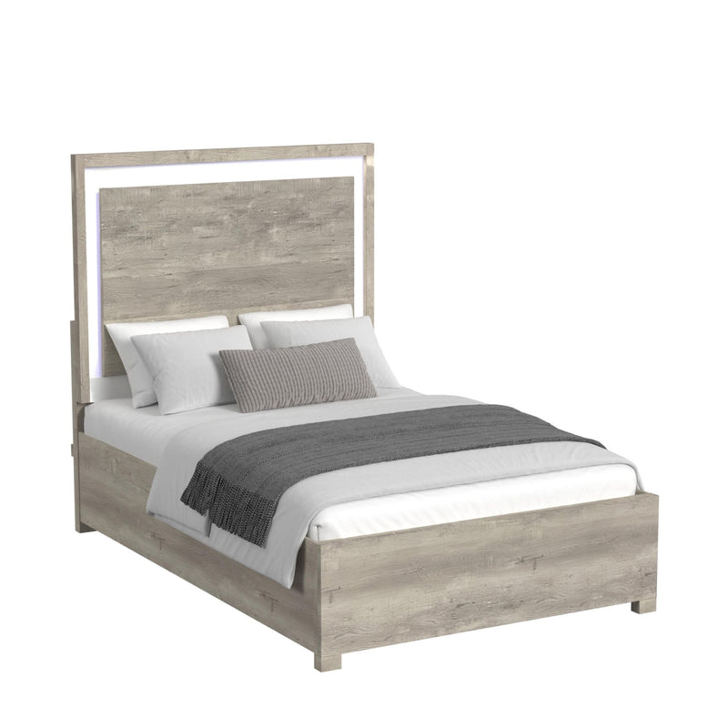 San Matteo Full Bed With Led In Dual Tone