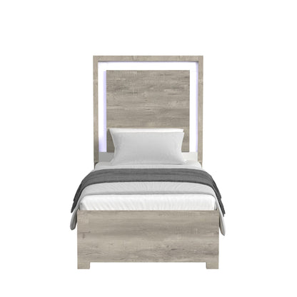 San Matteo Twin Bed with LED in Dual Tone