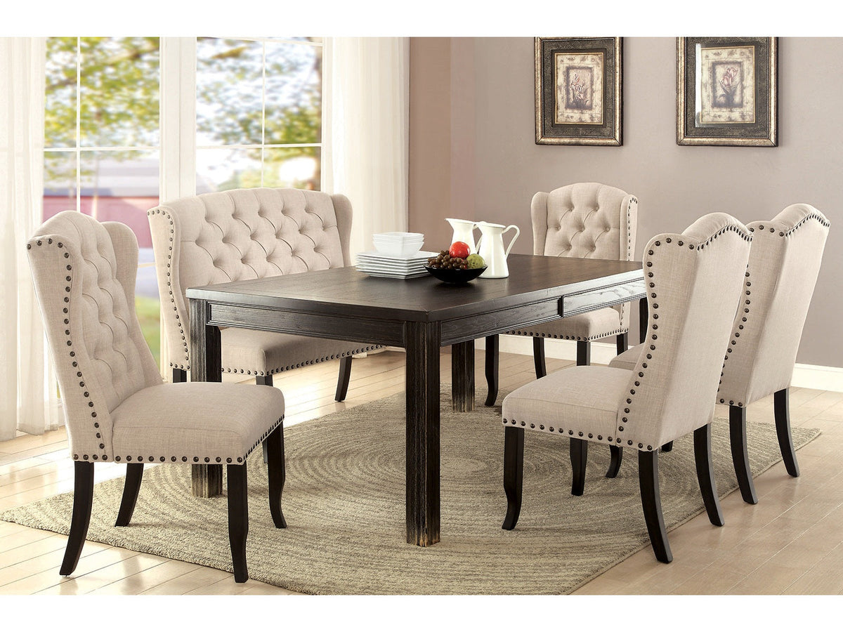 Sania 6 Pc Dining Table Set w/ Bench
