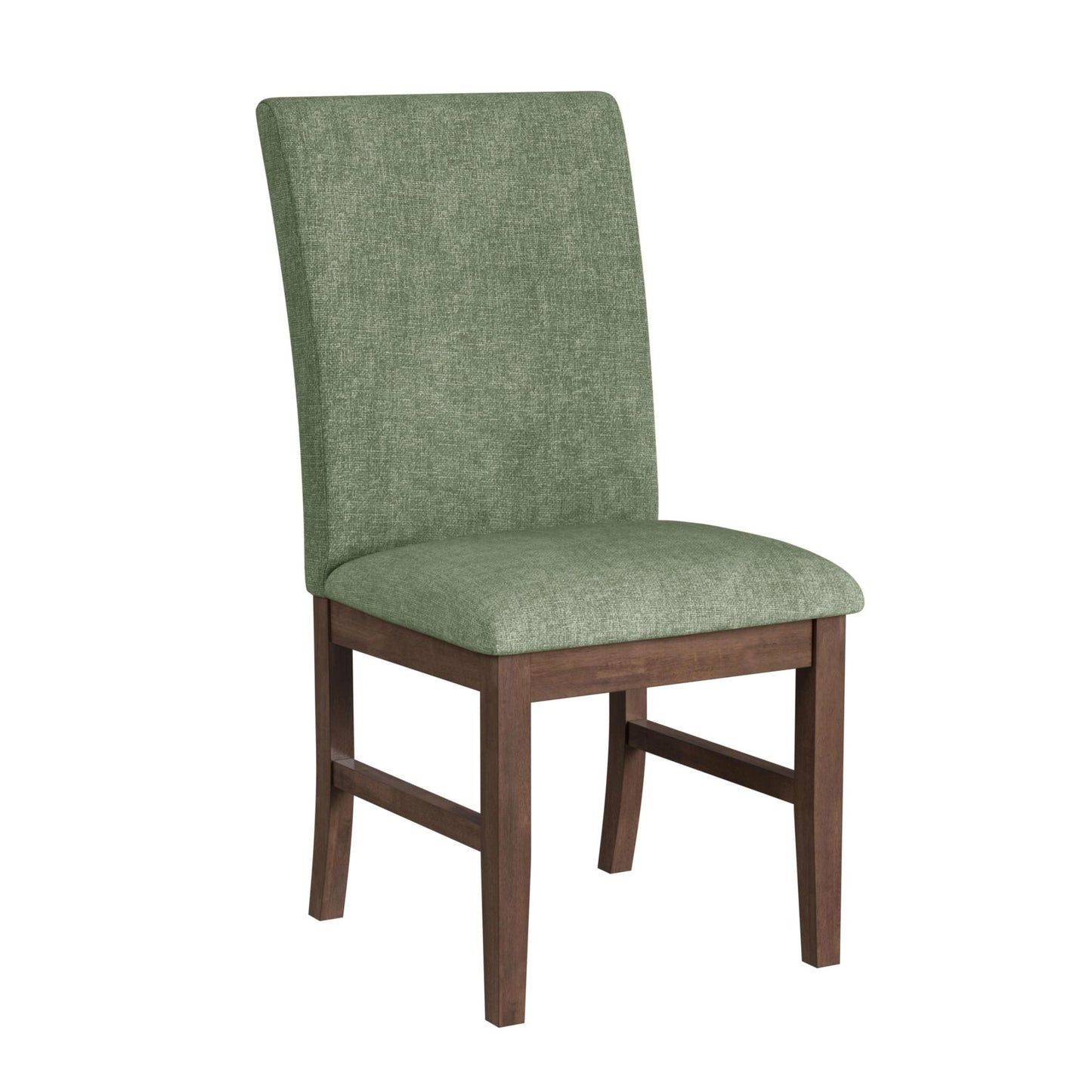 Santa Barbara Dining Side Chair with Avocado Fabric in Walnut (2 Per Carton)