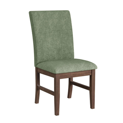 Santa Barbara Dining Side Chair with Avocado Fabric in Walnut (2 Per Carton)