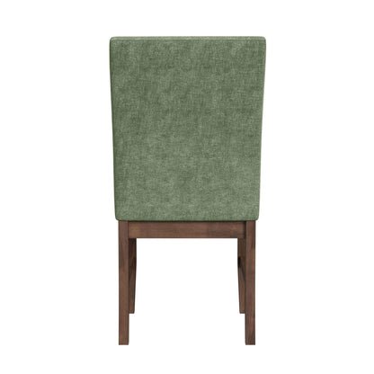 Santa Barbara Dining Side Chair with Avocado Fabric in Walnut (2 Per Carton)