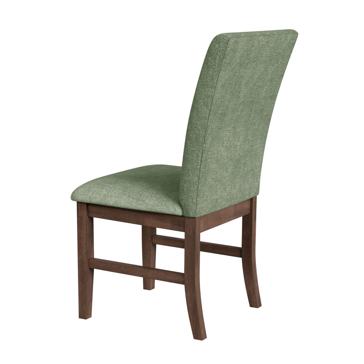 Santa Barbara Dining Side Chair with Avocado Fabric in Walnut (2 Per Carton)
