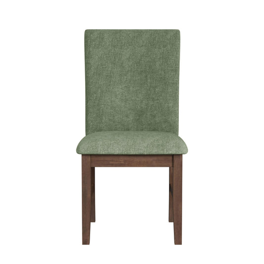 Santa Barbara Dining Side Chair with Avocado Fabric in Walnut (2 Per Carton)