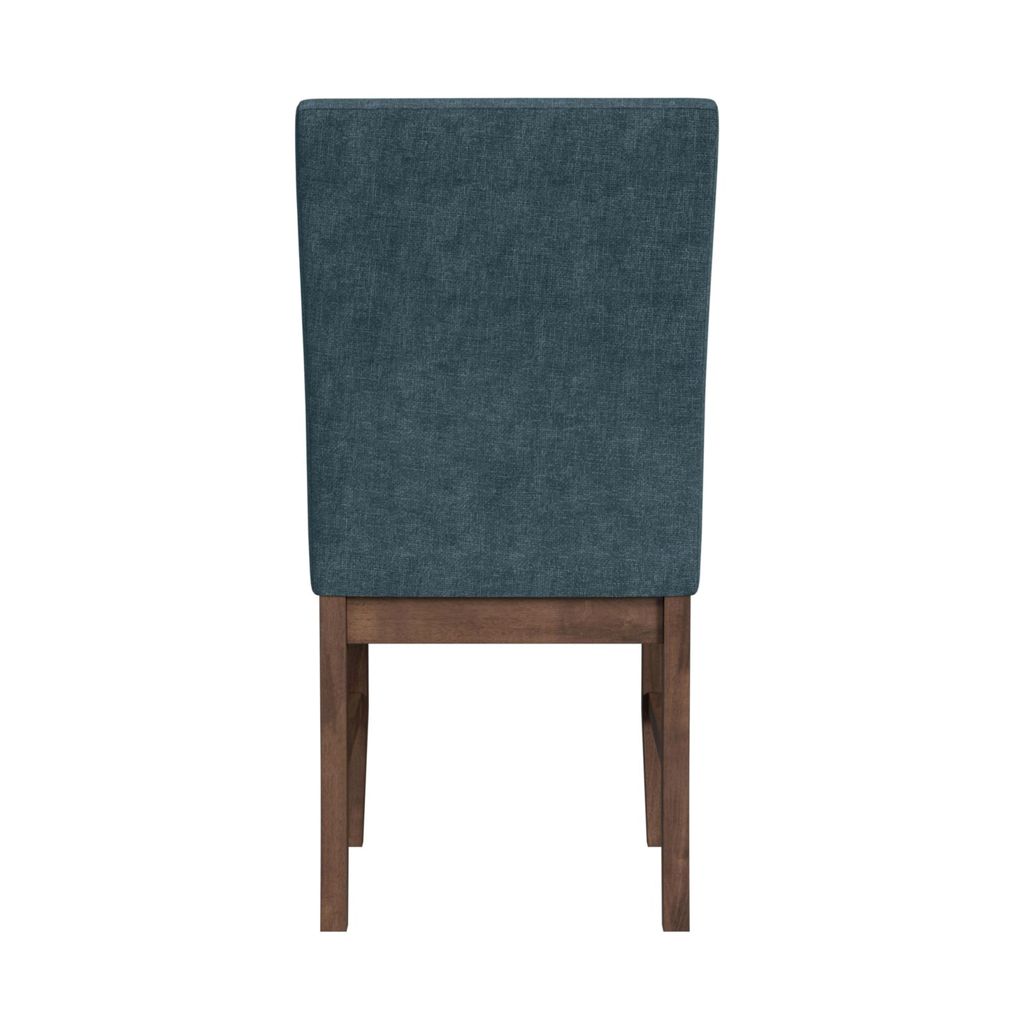 Santa Barbara Dining Side Chair with Denim Blue Fabric in Walnut (2 Per Carton)