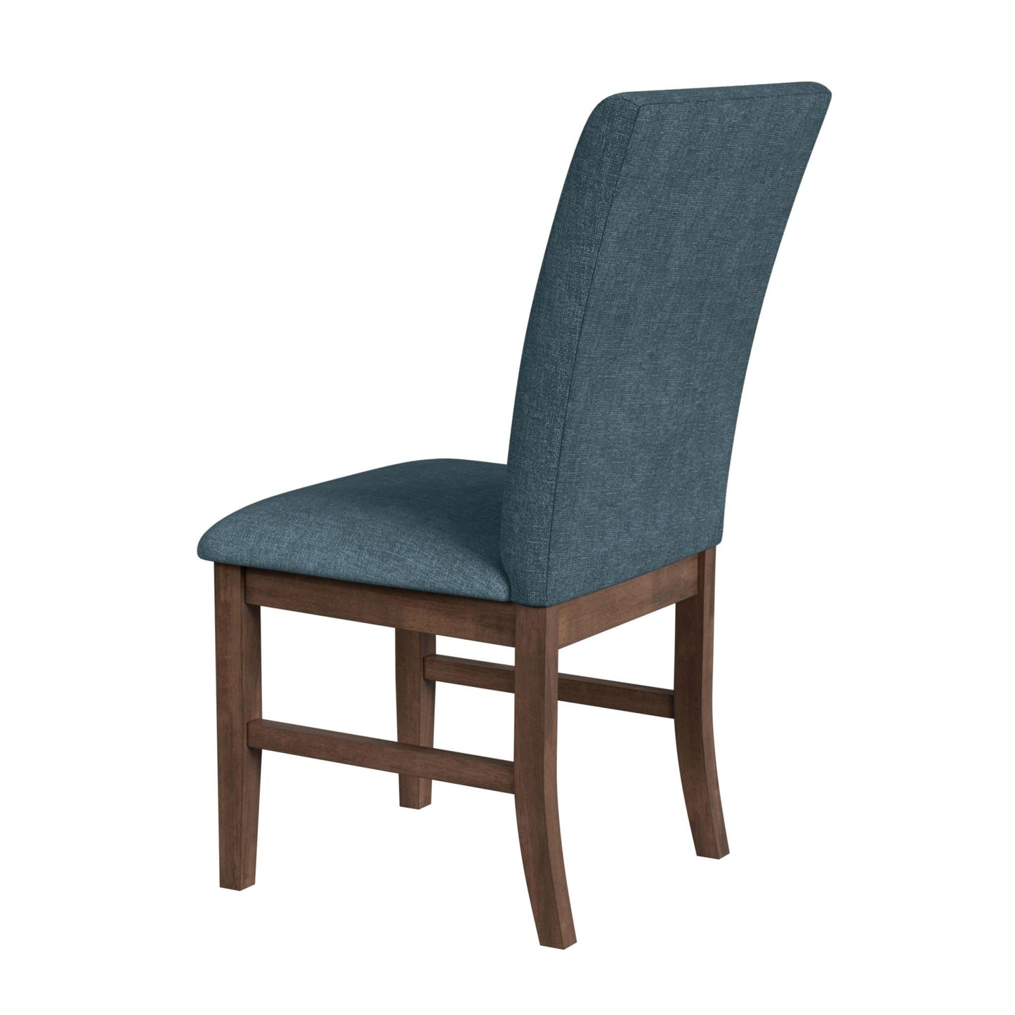 Santa Barbara Dining Side Chair with Denim Blue Fabric in Walnut (2 Per Carton)