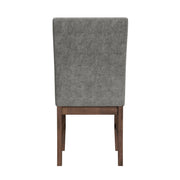 Santa Barbara Dining Side Chair with Dark Grey Fabric in Walnut (2 Per Carton)