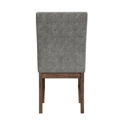 Santa Barbara Dining Side Chair with Dark Grey Fabric in Walnut (2 Per Carton)
