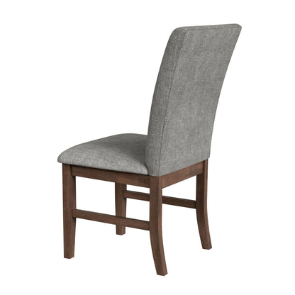 Santa Barbara Dining Side Chair with Dark Grey Fabric in Walnut (2 Per Carton)