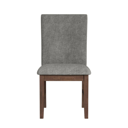 Santa Barbara Dining Side Chair with Dark Grey Fabric in Walnut (2 Per Carton)