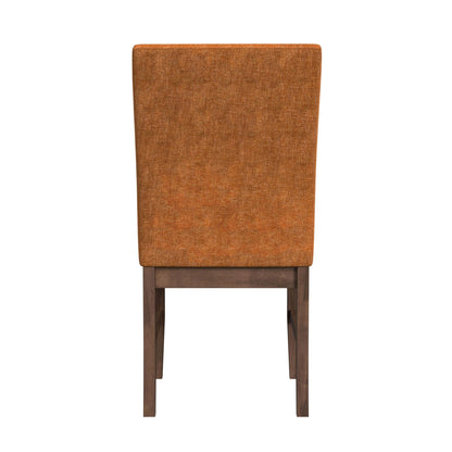 Santa Barbara Dining Side Chair with Orange Fabric in Walnut (2 Per Carton)