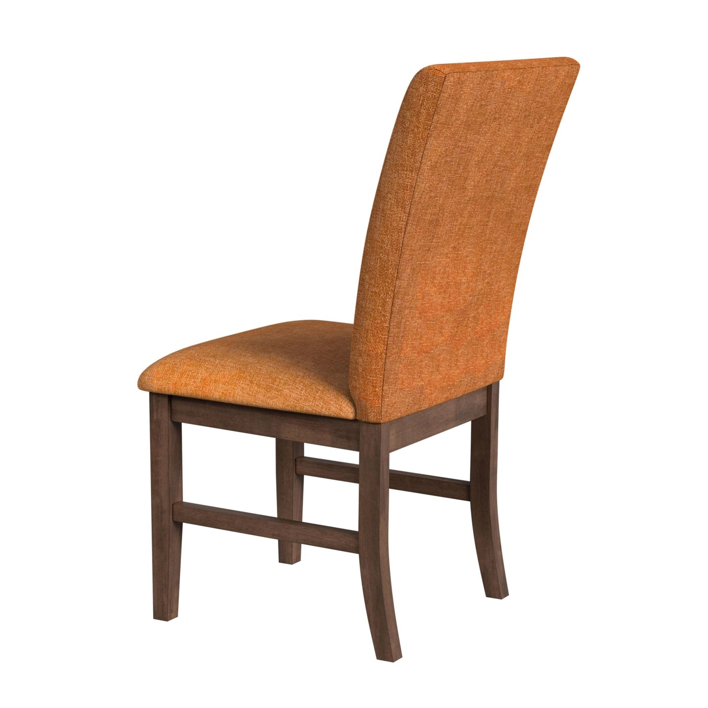 Santa Barbara Dining Side Chair with Orange Fabric in Walnut (2 Per Carton)