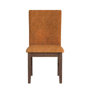 Santa Barbara Dining Side Chair with Orange Fabric in Walnut (2 Per Carton)