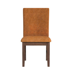 Santa Barbara Dining Side Chair with Orange Fabric in Walnut (2 Per Carton)