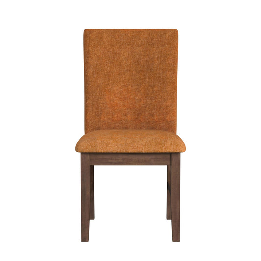 Santa Barbara Dining Side Chair with Orange Fabric in Walnut (2 Per Carton)