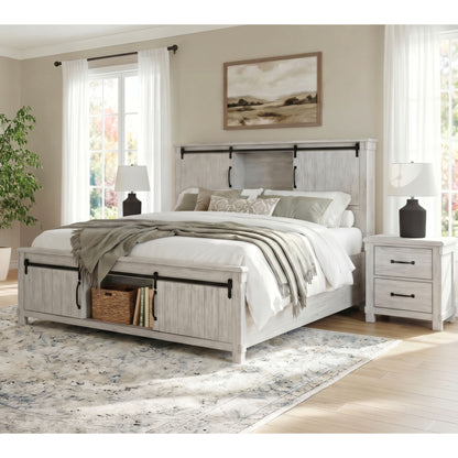 Scott King Platform Storage 3PC Bedroom Set with 2 Nightstands