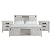 Scott King Platform Storage 3PC Bedroom Set with 2 Nightstands