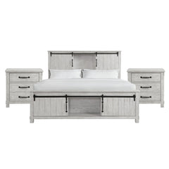 Scott King Platform Storage 3PC Bedroom Set with 2 Nightstands