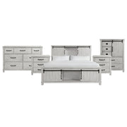 Scott King Platform Storage 5PC Bedroom Set with 2 Nightstands, Dresser & Chest