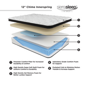 Chime 12 Inch Hybrid Mattress