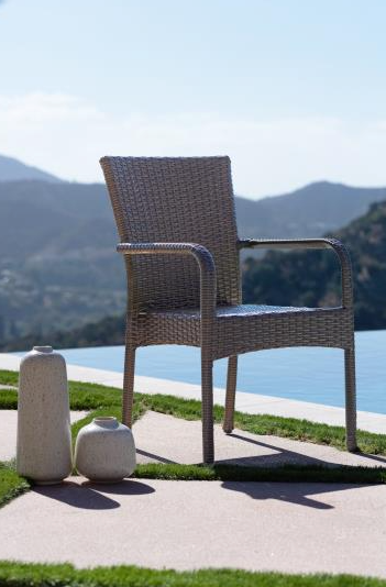 Brown Outdoor Arm Chair