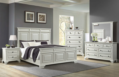 Cama principal Bridgestone en blanco antiguo