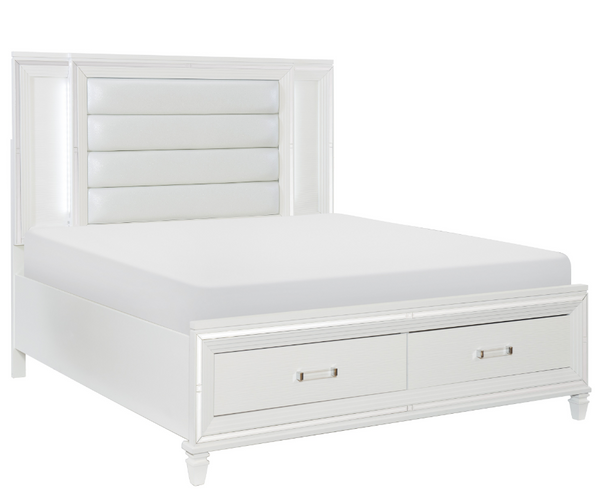 Cama Tasmin Easter King con LED y almacenamiento