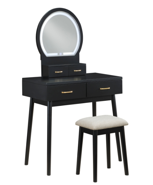 Homelegance Camilla White Vanity Dresser w/Mirror And Stool | Ornate Home Homelegance Camilla White Vanity Dresser w/Mirror And Stool | Ornate Home