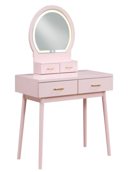 Tocador Camila con espejo y taburete