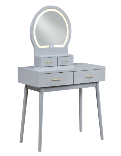 Tocador Camila con espejo y taburete