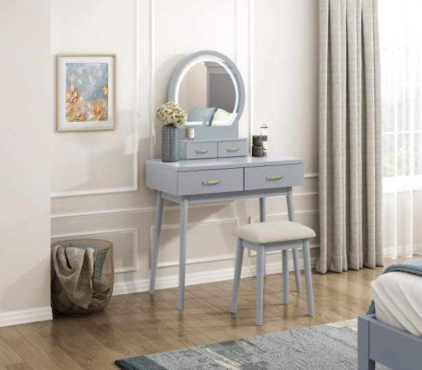 Camila Vanity Dresser W/ Mirror & Stool