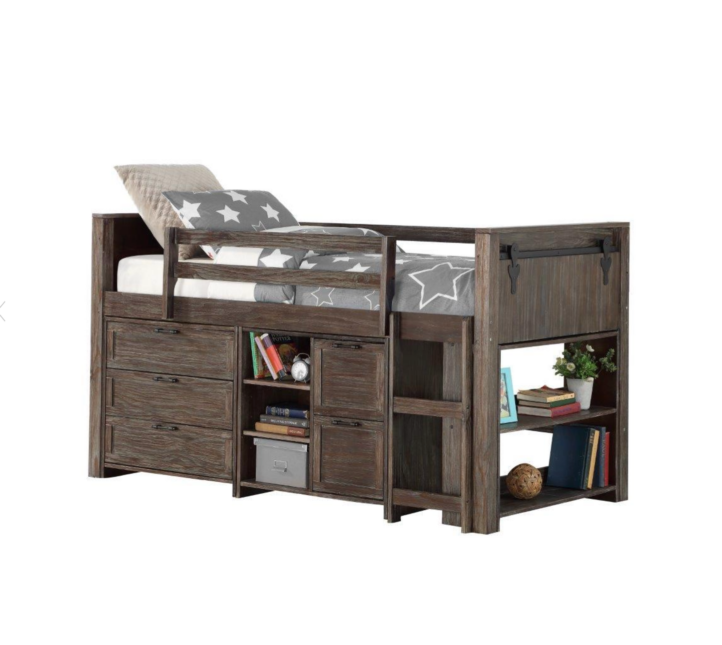 Brushed Shadow Mod Low Loft Bed