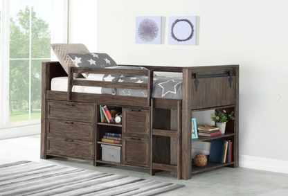 Brushed Shadow Mod Low Loft Bed