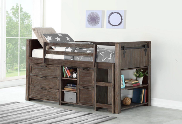 Brushed Shadow Mod Low Loft Bed