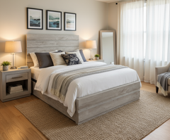 Salma Wengue Blanco Two-Tone Modern Bedroom Bed