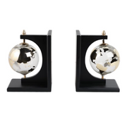 9" Bardot Glass Globe Bookends
