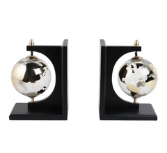 9" Bardot Glass Globe Bookends