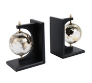 9" Bardot Glass Globe Bookends