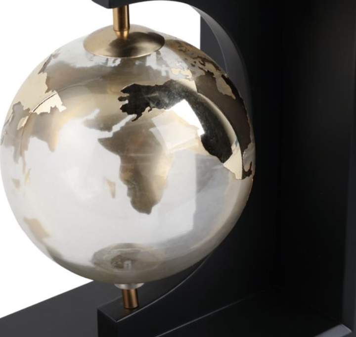 9" Bardot Glass Globe Bookends