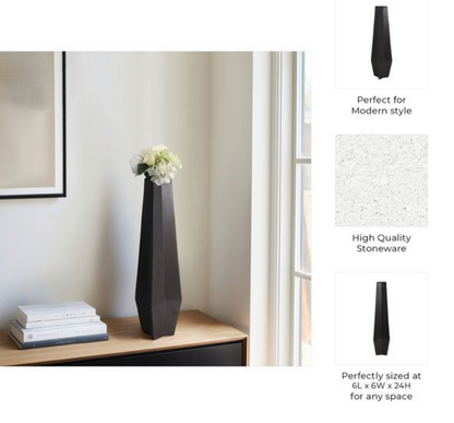 Cantonstone Gray Vase