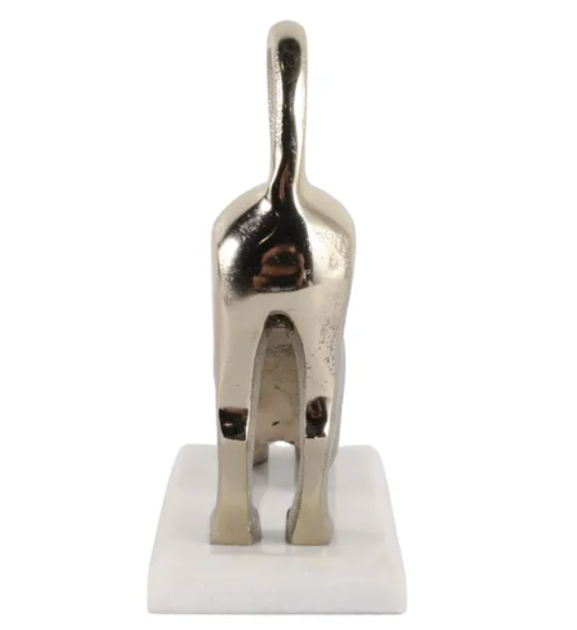 7" Ruza Gold Cat Statue