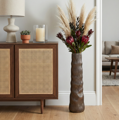 27" Sitka Large Metal Vase Bronze
