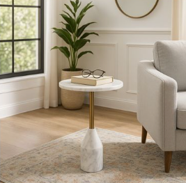 Hardwickton White Table 24 Inch