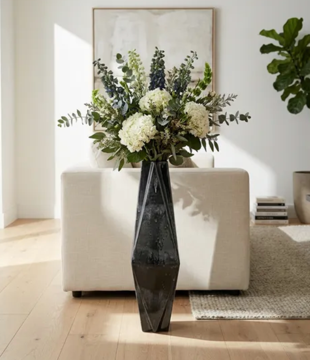 Caxton Cross Gray Ceramic Vase 33 IN